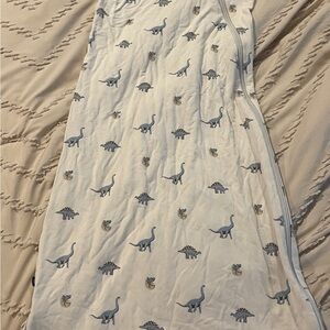 Kyte BABY Dinosaur Print Sleep Sack - White and Blue